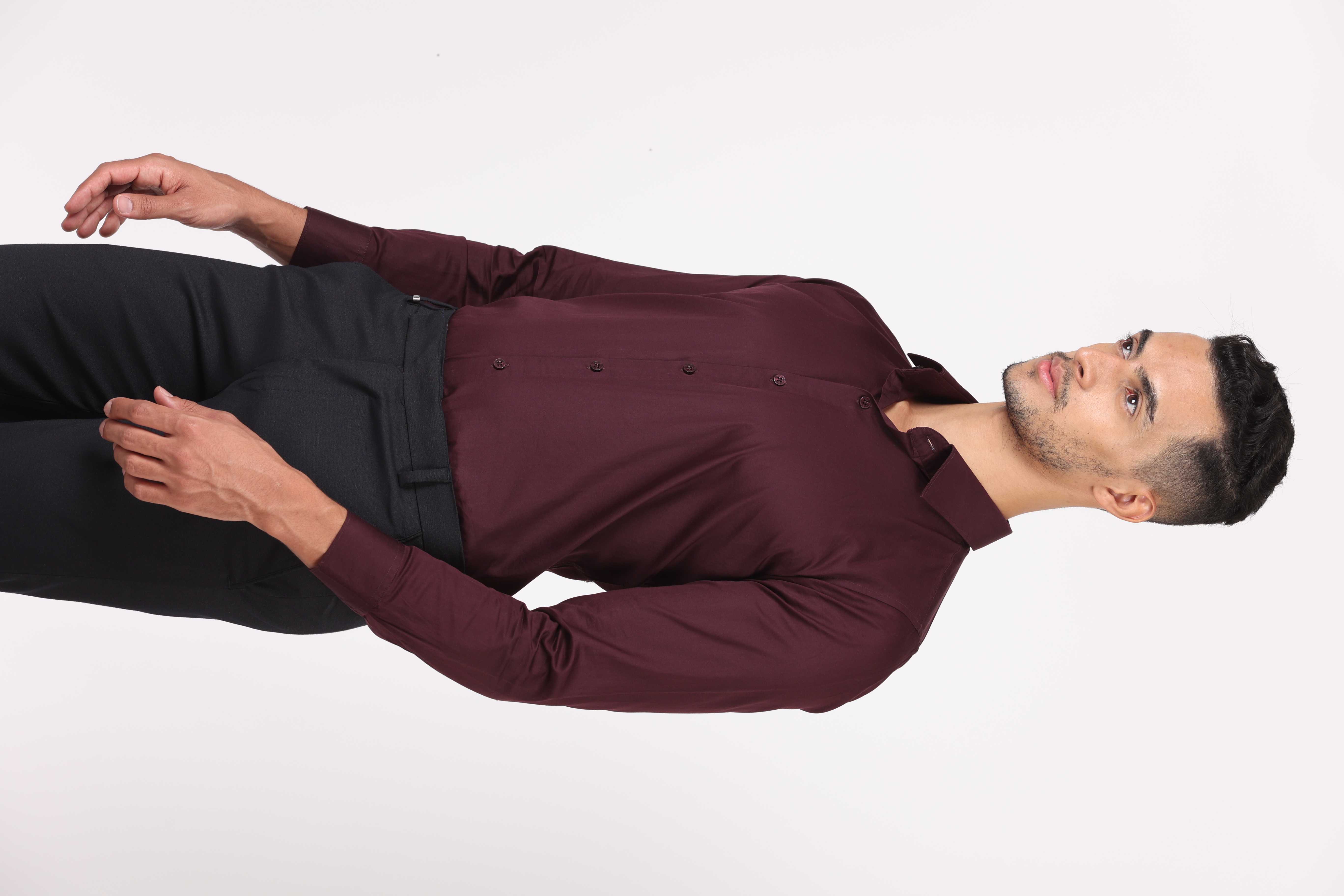 Deep Ruby Satin Shirt