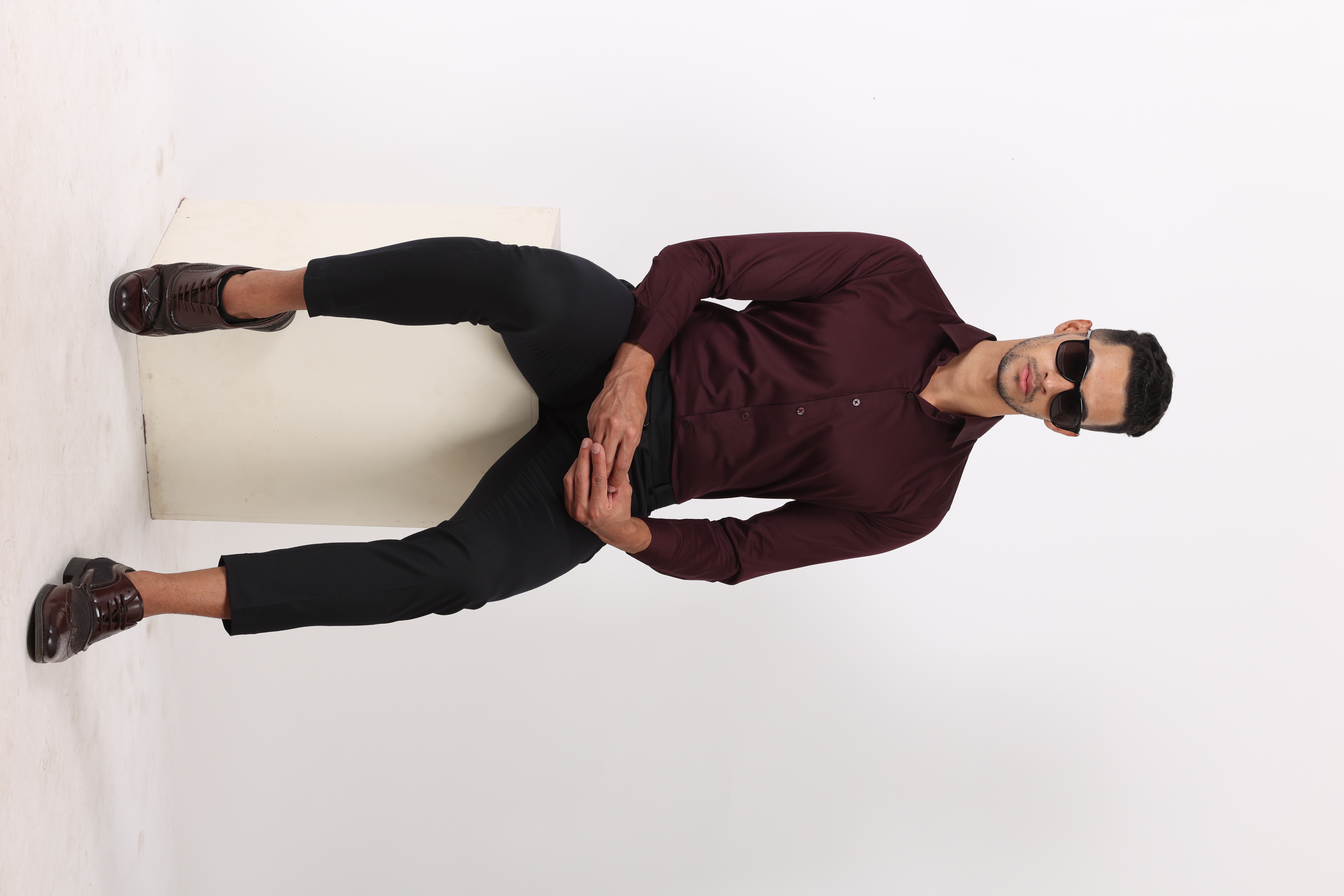 Deep Ruby Satin Shirt