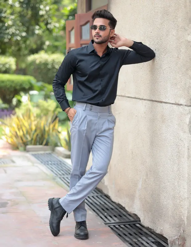 Black Obsidian Satin Shirt