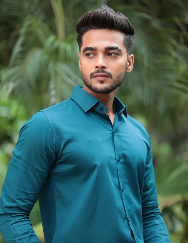 Phthalo Green Satin Shirt