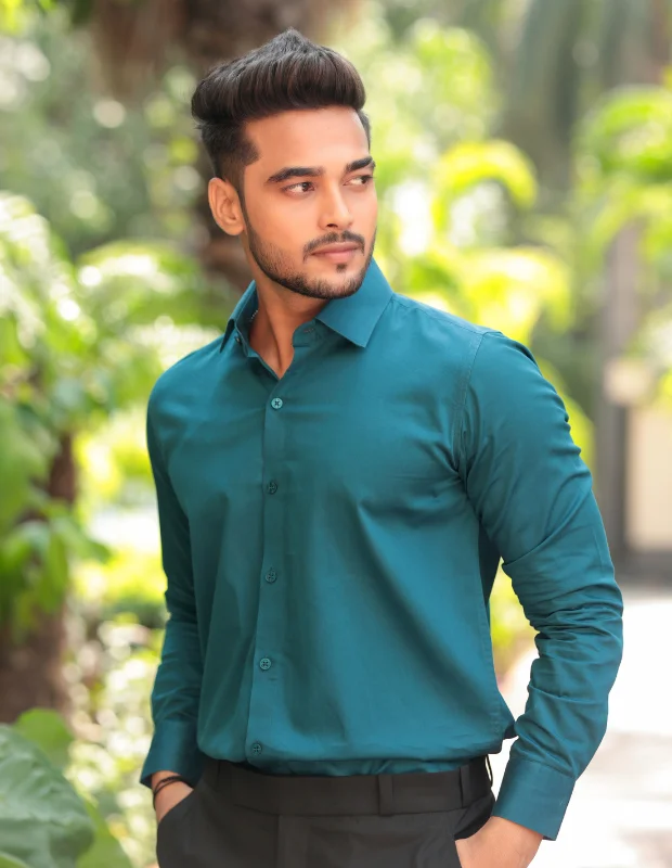 Phthalo Green Satin Shirt