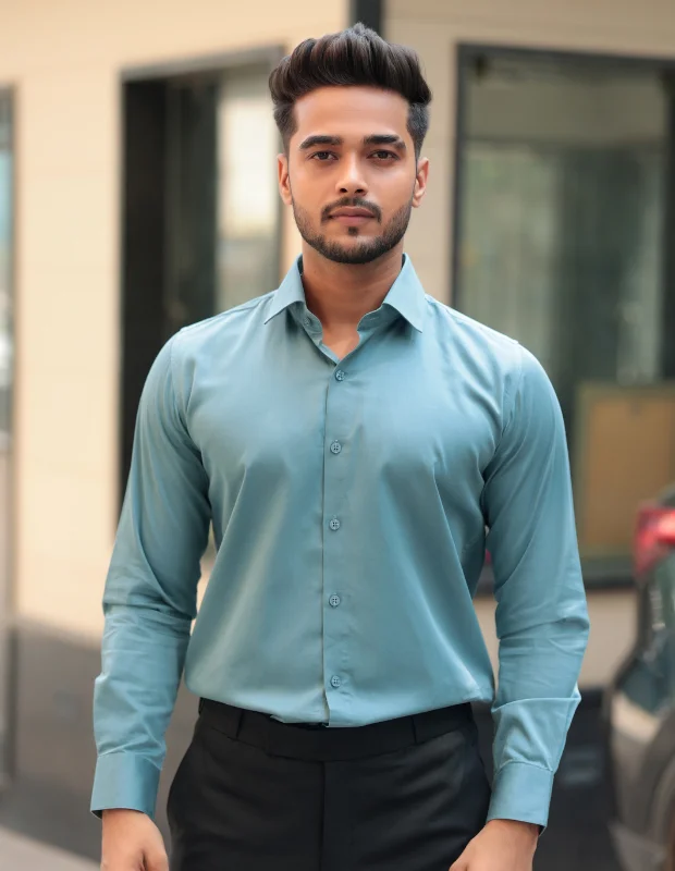 Green Mist Satin Shirt