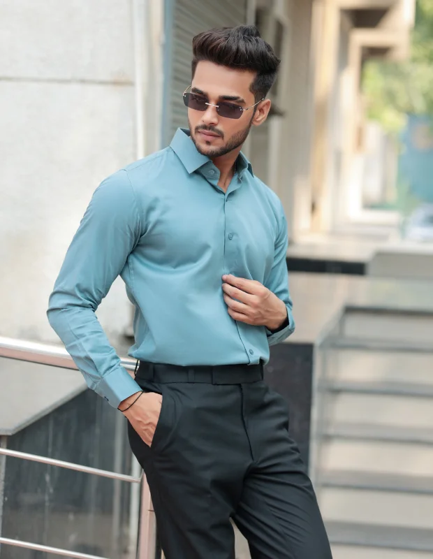 Green Mist Satin Shirt