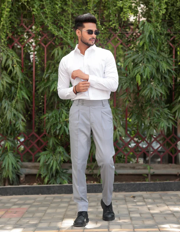 Cloud White Satin Shirt