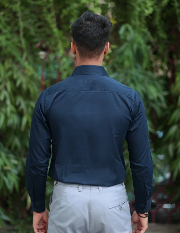 Dark Sapphire Satin Shirt