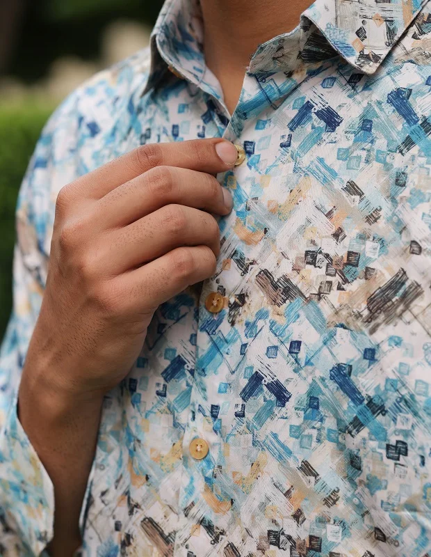 Geometric Digital Print Shirt