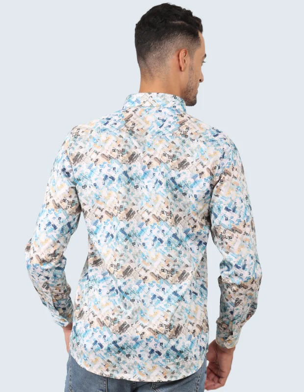 Geometric Digital Print Shirt