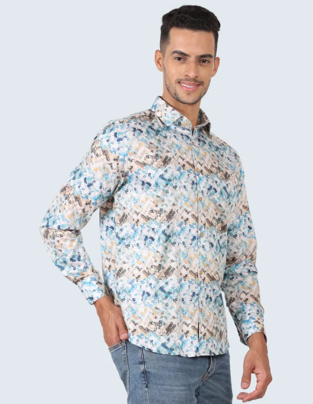 Geometric Digital Print Shirt