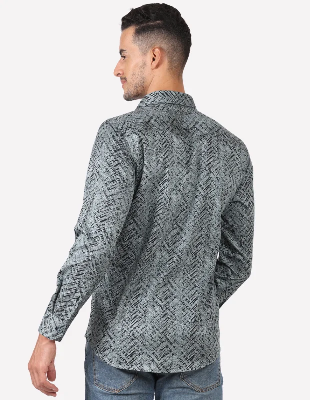 Monogram Geometric Print Shirt