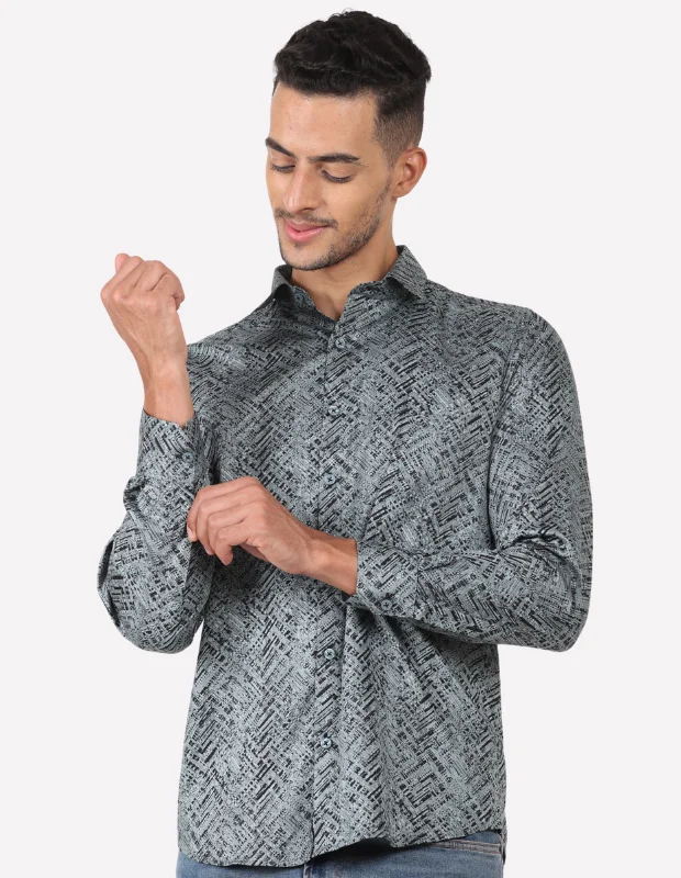Monogram Geometric Print Shirt