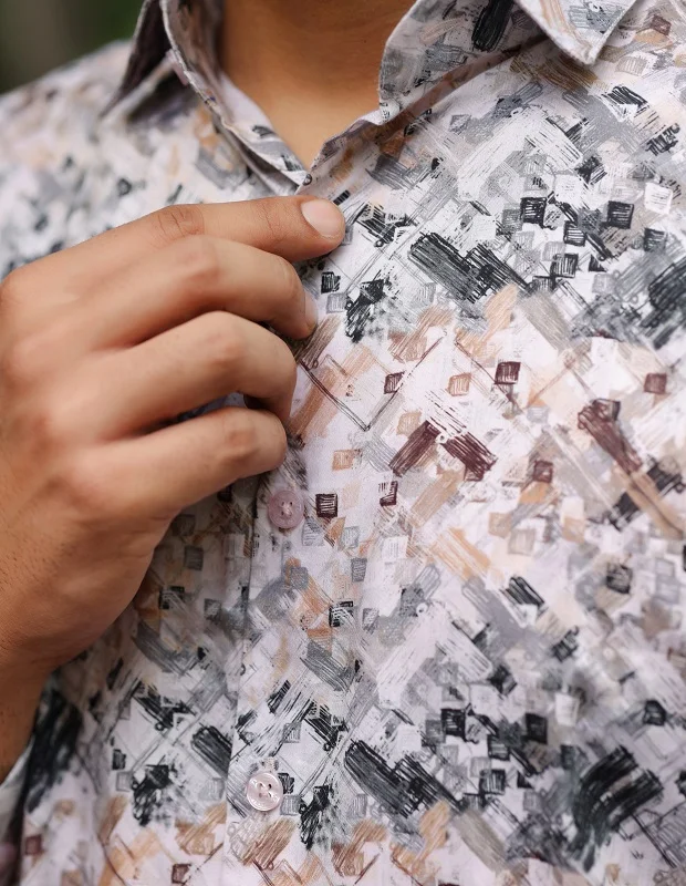 Geometric Digital Print Shirt