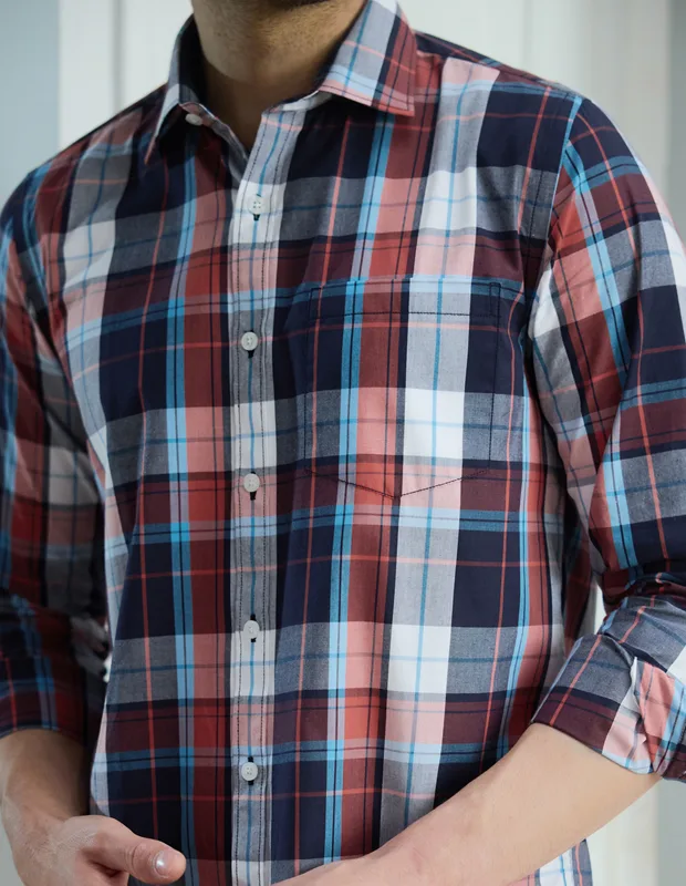 Vintage Rose Cotton Check Shirt