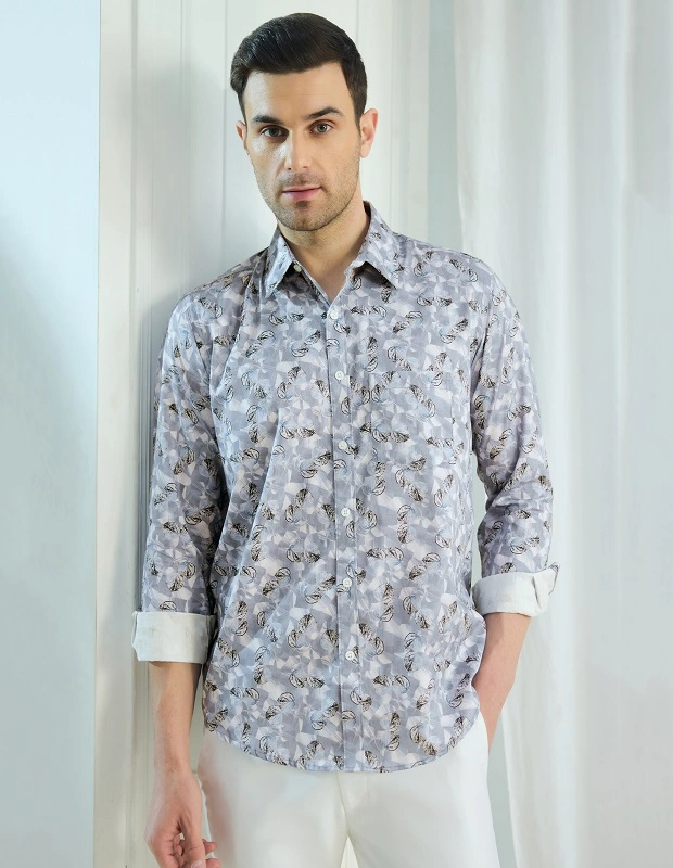 Sea Stroke Cotton Shirt