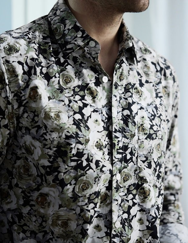 Vintage Roseatte Floral Printed Shirt