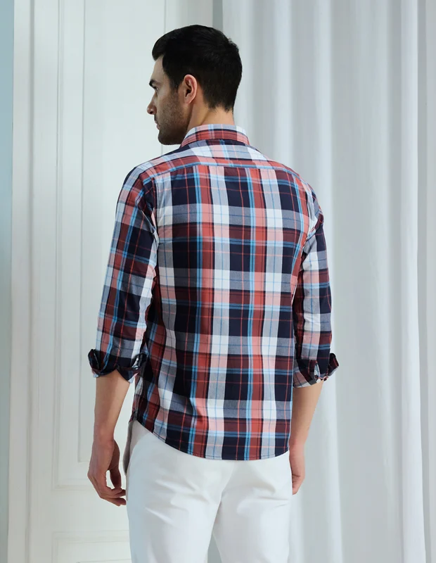 Vintage Rose Cotton Check Shirt