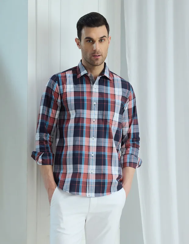 Vintage Rose Cotton Check Shirt