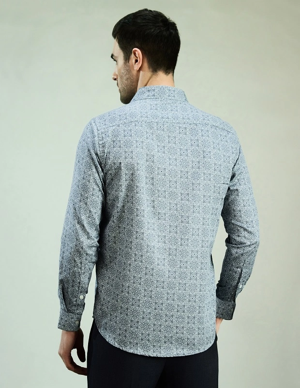 Glitch Bloom Cotton Shirt
