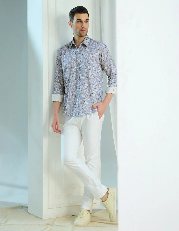 Sea Stroke Cotton Shirt